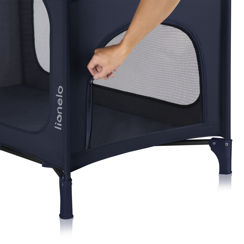 Lionelo Jasmin Easy Fold Blue Navy — Lettino 2in1