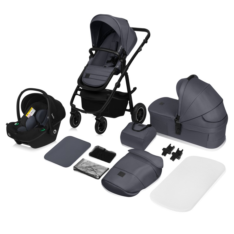 Lionelo Amber Plus 3 in 1 Grey Graphite — Passeggino multifunzionale