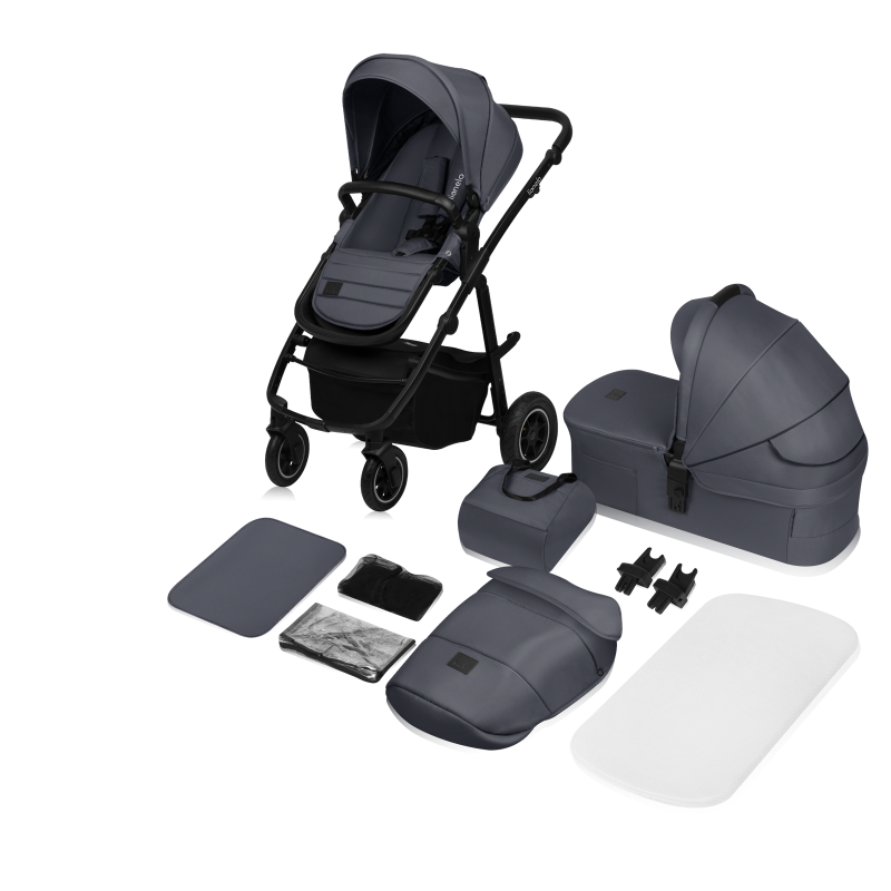 Lionelo Amber Plus 2 in 1 Grey Graphite — Passeggino multifunzione