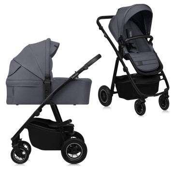 Lionelo Amber Plus 2 in 1 Grey Graphite — Passeggino multifunzione