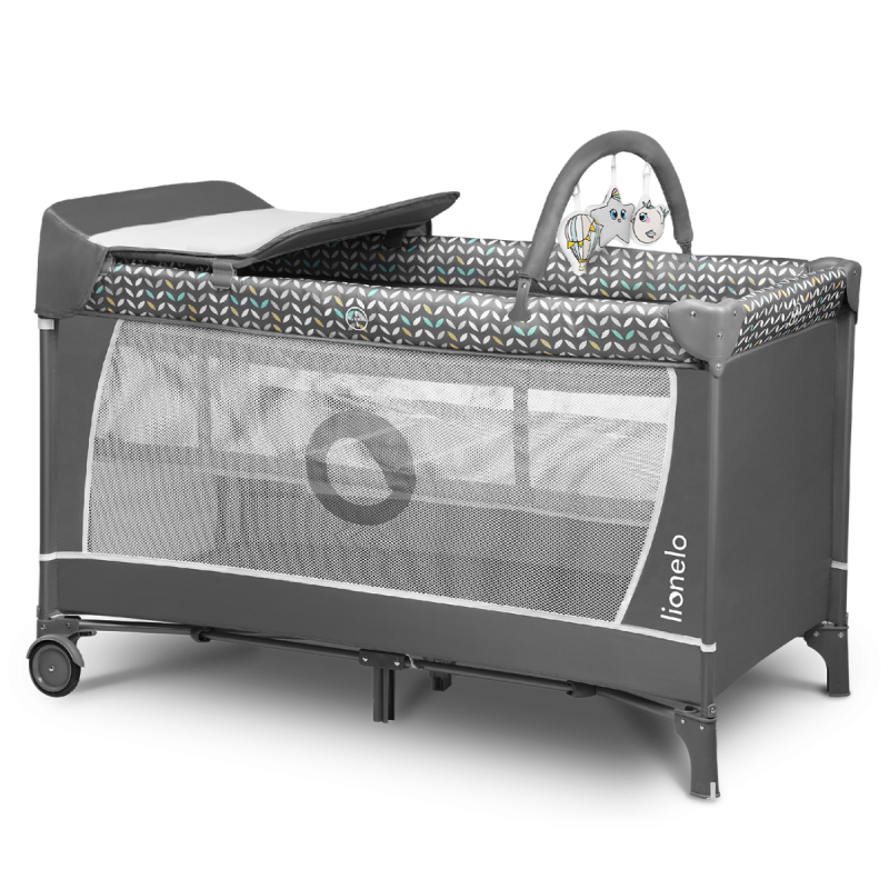 Lionelo Flower Grey Scandi — Lettino 2in1