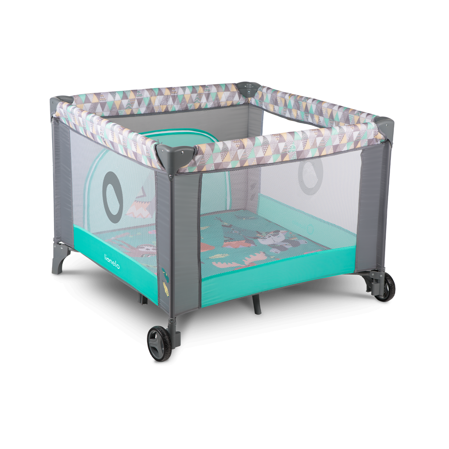 Lionelo Lene Green Turquoise — box per bambini