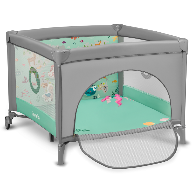 Lionelo Mille Grey Green — Box per bambini