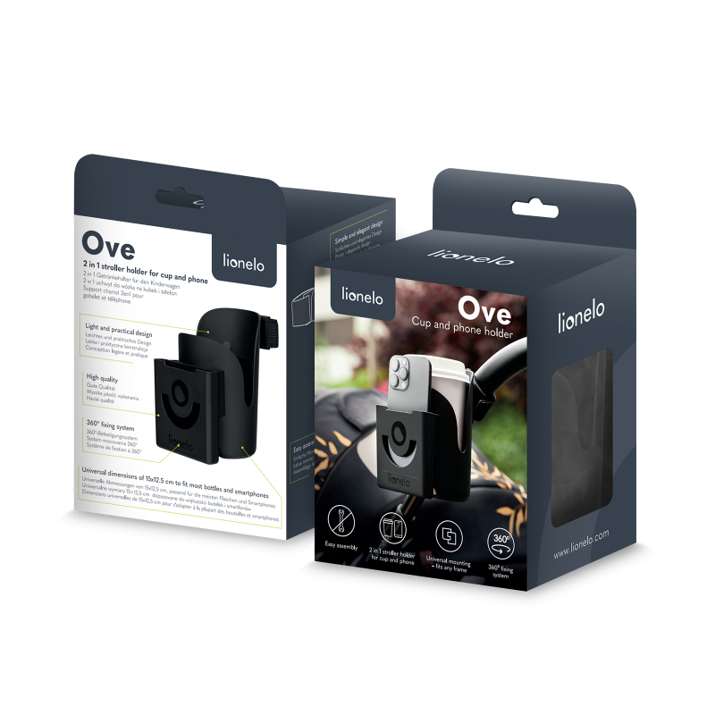 Lionelo Ove Black Carbon — Supporto per passeggino