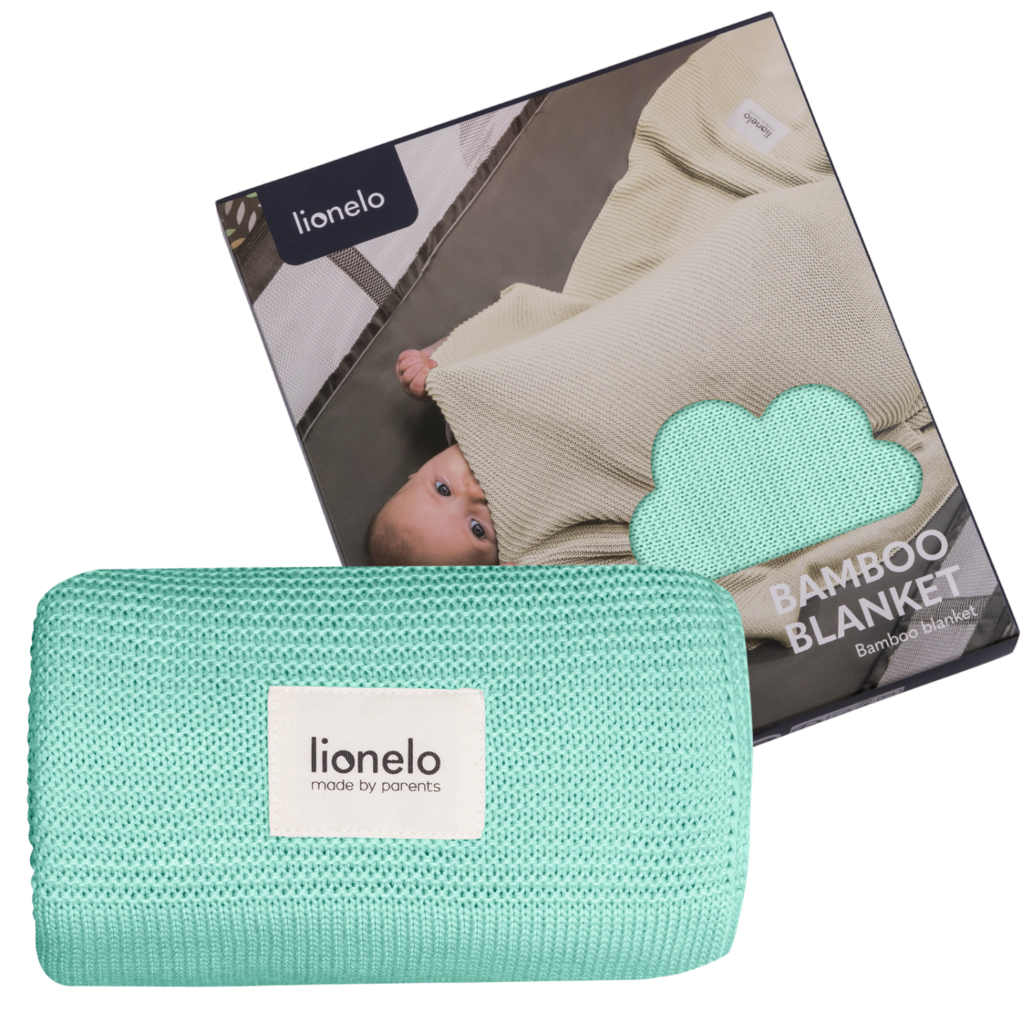 Lionelo Bamboo Blanket Green Mint — Coperta di bambù