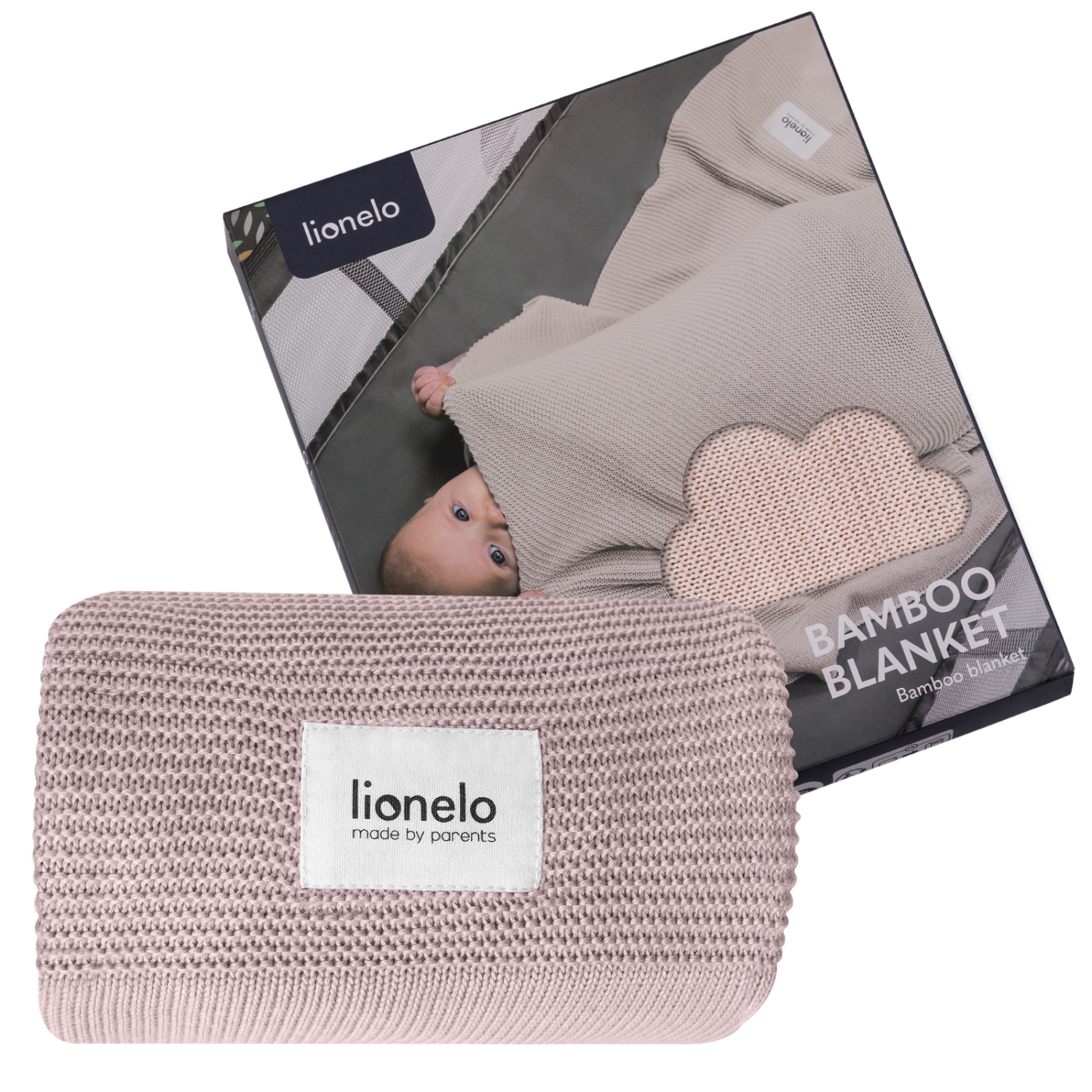 Lionelo Bamboo Blanket Pink — Coperta di bambù