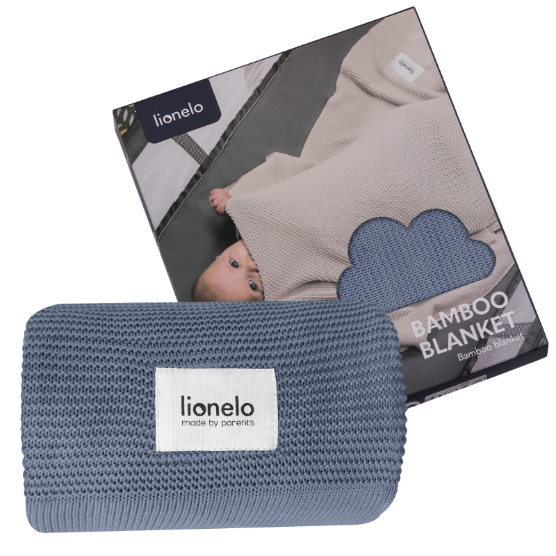 Lionelo Bamboo Blanket Blue — Coperta di bambù