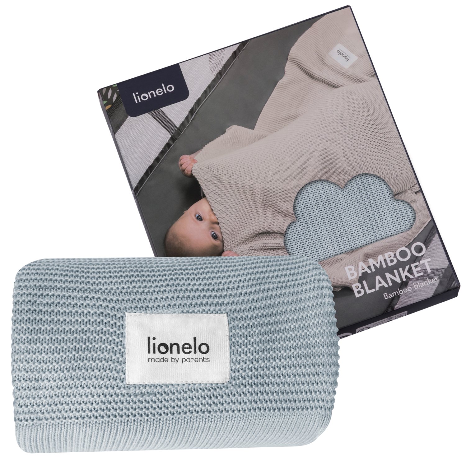 Lionelo Bamboo Blanket Grey — Coperta di bambù