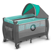 Lionelo Sven Plus Turquoise/Grey — Lettino 2in1