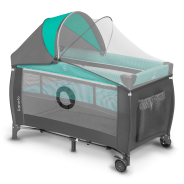 Lionelo Sven Plus Turquoise/Grey — Lettino 2in1