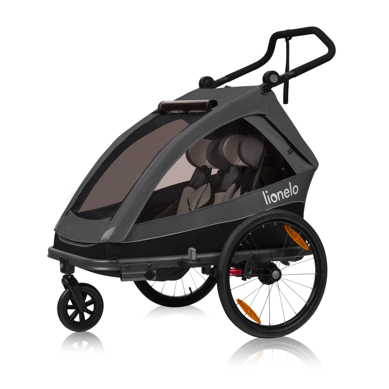 Lionelo Cama Grey Graphite — rimorchio per bicicletta con funzione passeggino