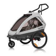 Lionelo Cama Grey Stone — rimorchio per bicicletta con funzione passeggino