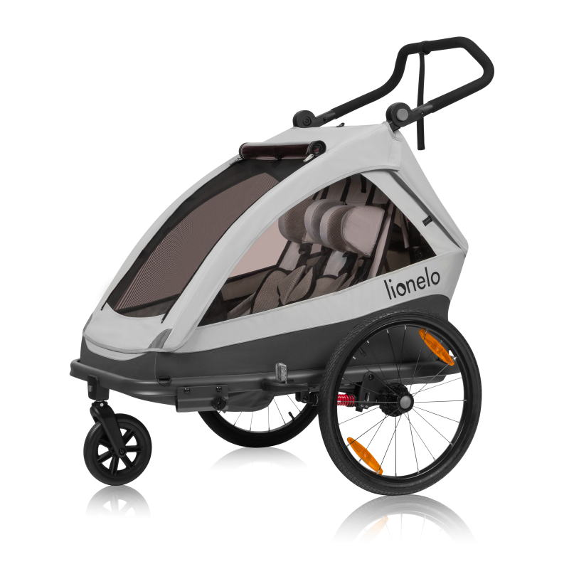 Lionelo Cama Grey Stone — rimorchio per bicicletta con funzione passeggino