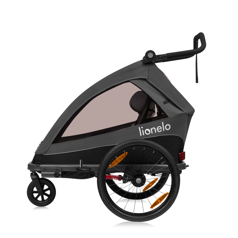 Lionelo Cama Grey Graphite — rimorchio per bicicletta con funzione passeggino