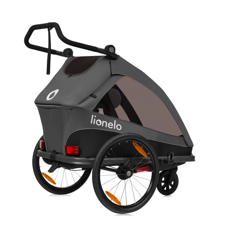 Lionelo Cama Grey Graphite — rimorchio per bicicletta con funzione passeggino