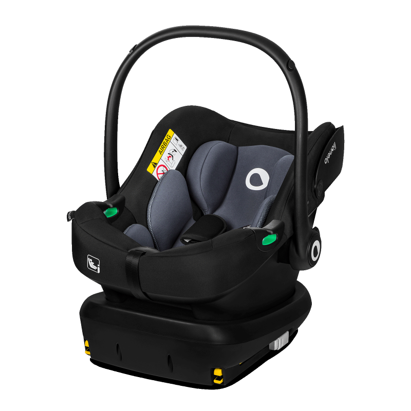 lionelo Astrid i-Size Set Black Grey — Seggiolino auto con base ISOFIX