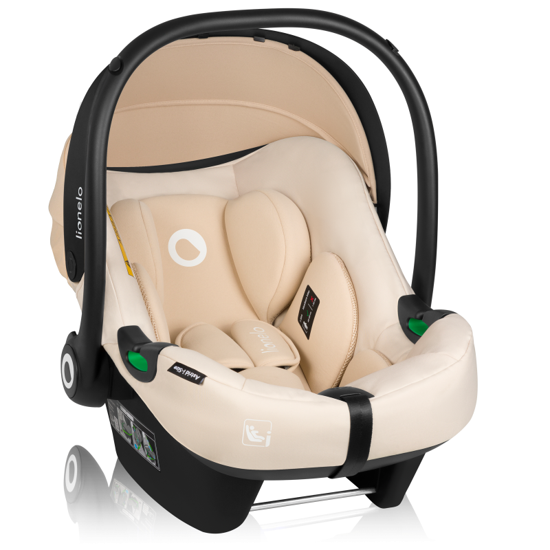 lionelo Astrid i-Size Set Beige Sand — Seggiolino auto con base ISOFIX