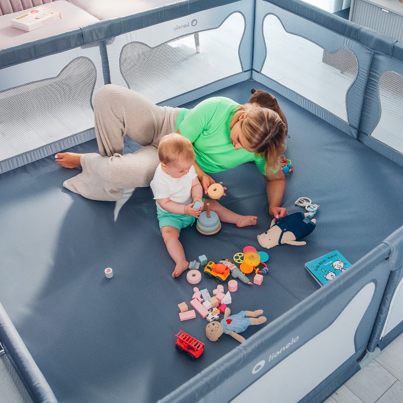 lionelo Willow XL Grey Concrete — Box per bambini