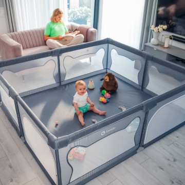 lionelo Willow XL Grey Concrete — Box per bambini