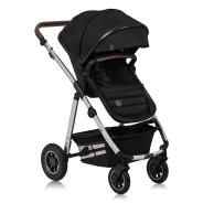 lionelo Amber 2in1 Black Silver — Passeggino multifunzionale