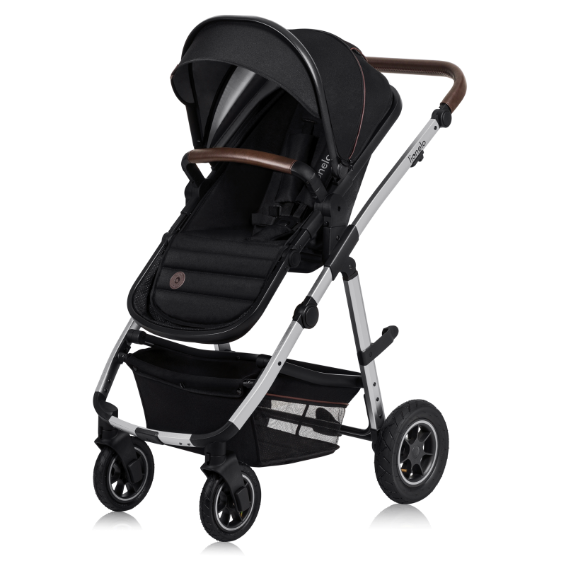 lionelo Amber 2in1 Black Silver — Passeggino multifunzionale