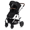 lionelo Amber 2in1 Black Silver — Passeggino multifunzionale