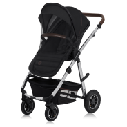 lionelo Amber 2in1 Black Silver — Passeggino multifunzionale