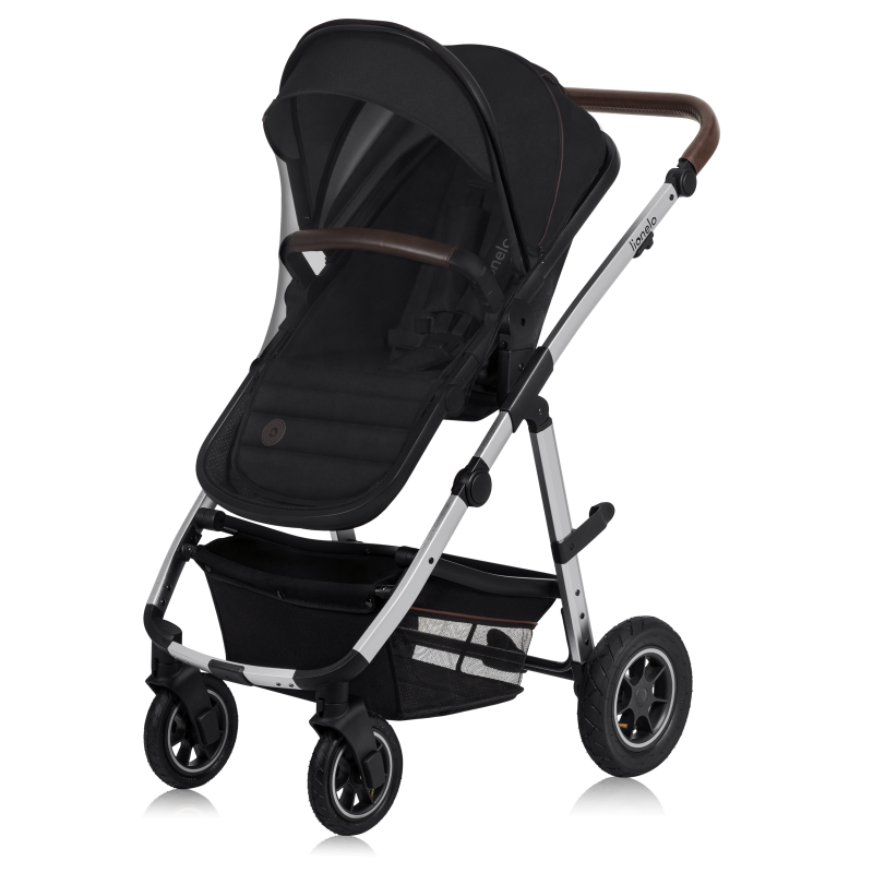 lionelo Amber 2in1 Black Silver — Passeggino multifunzionale