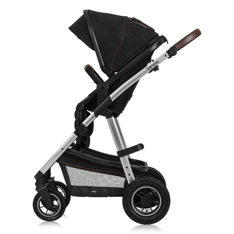 lionelo Amber 2in1 Black Silver — Passeggino multifunzionale