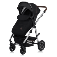 lionelo Amber 2in1 Black Silver — Passeggino multifunzionale