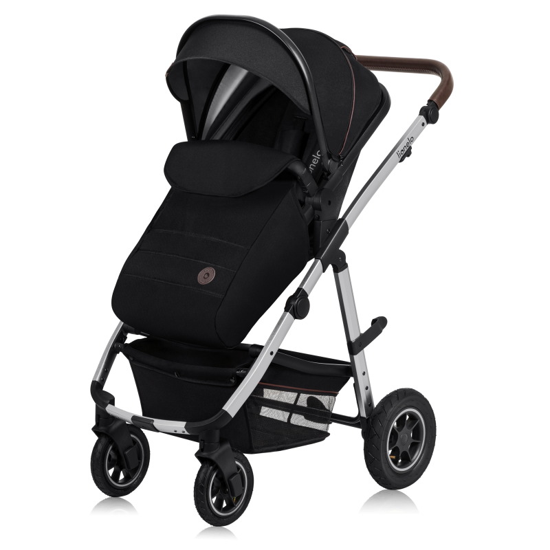 lionelo Amber 2in1 Black Silver — Passeggino multifunzionale