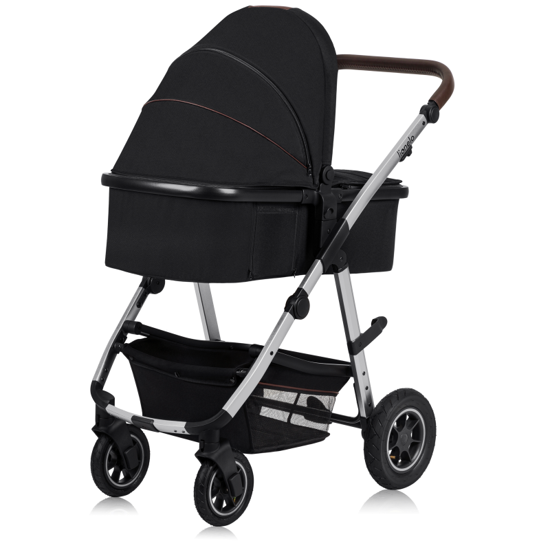 lionelo Amber 2in1 Black Silver — Passeggino multifunzionale