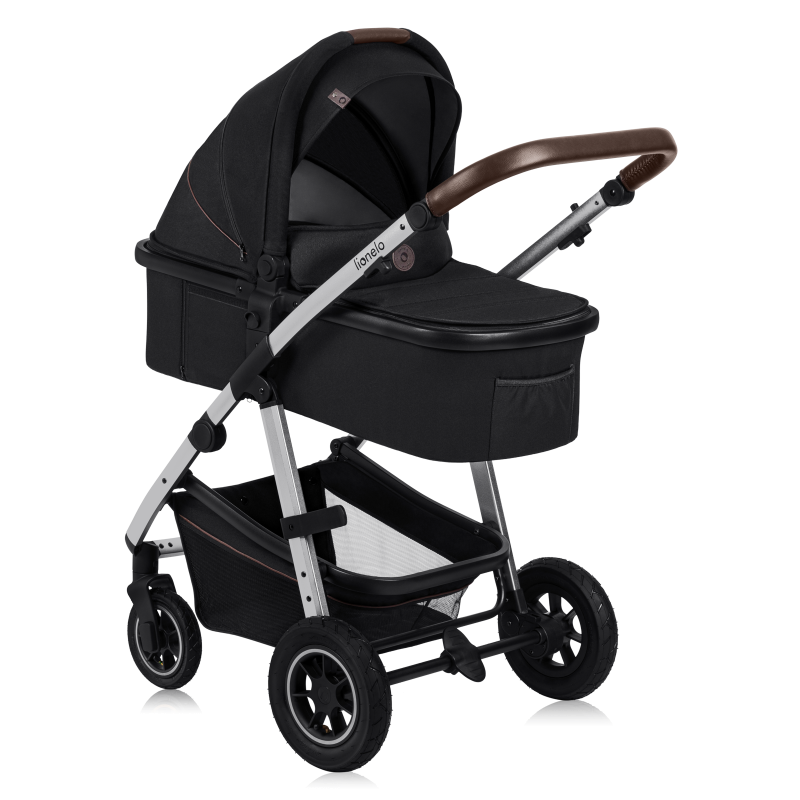 lionelo Amber 3in1 Black Silver — Passeggino multifunzionale