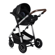 lionelo Amber 3in1 Black Silver — Passeggino multifunzionale