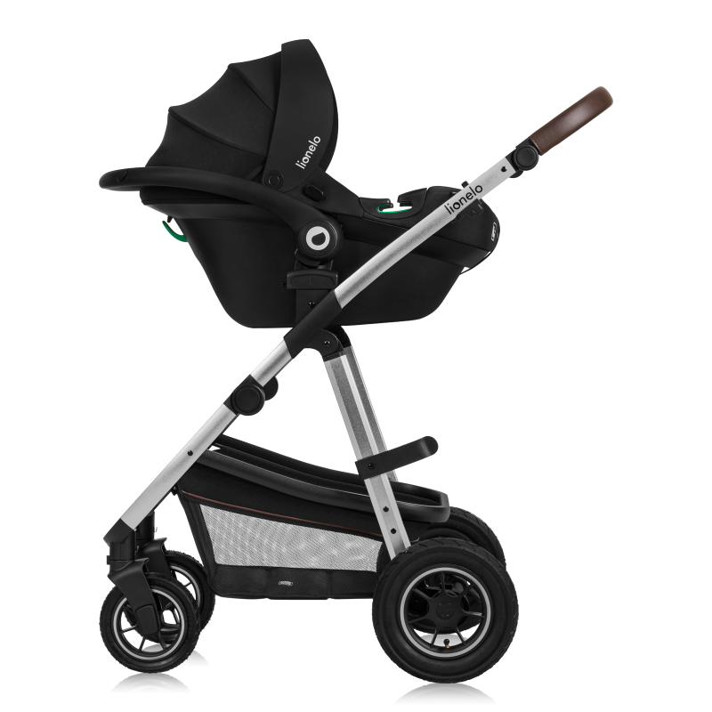 lionelo Amber 3in1 Black Silver — Passeggino multifunzionale