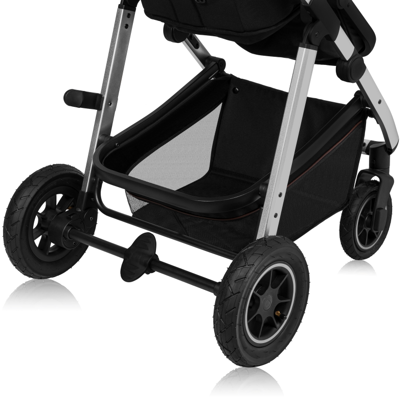 lionelo Amber 3in1 Black Silver — Passeggino multifunzionale