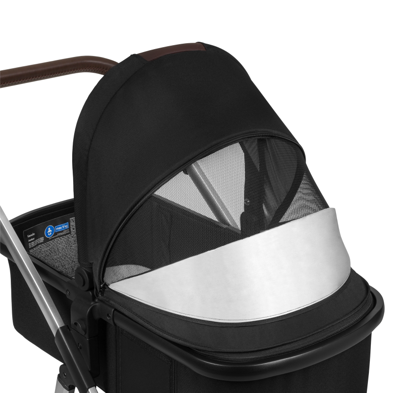 lionelo Amber 3in1 Black Silver — Passeggino multifunzionale