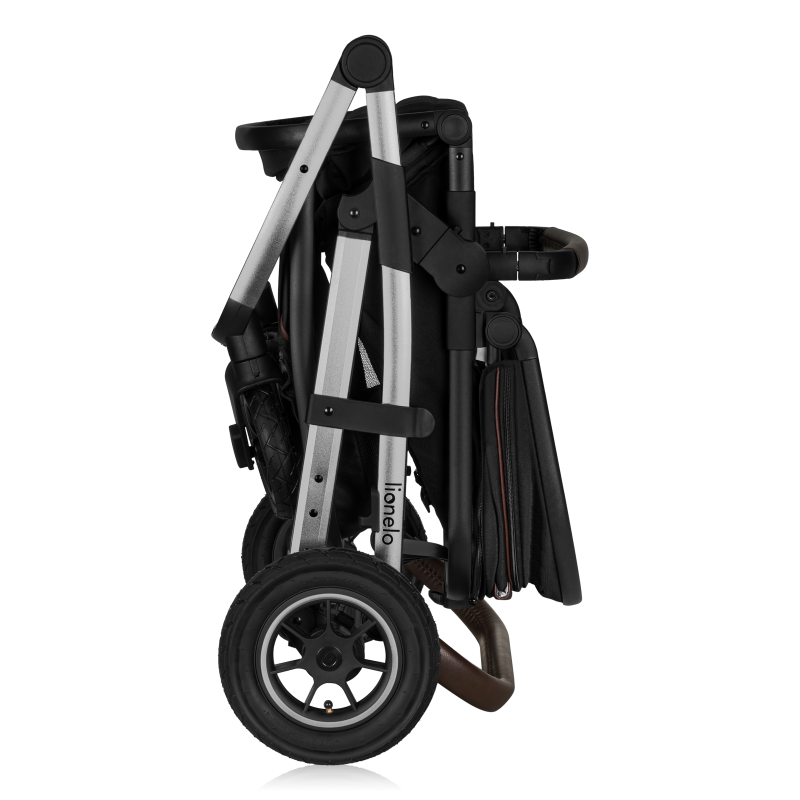 lionelo Amber 3in1 Black Silver — Passeggino multifunzionale