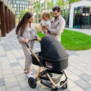 lionelo Amber 3in1 Black Silver — Passeggino multifunzionale