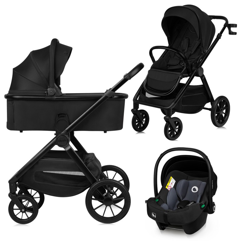 Lionelo Layla 3in1 Black Onyx — Passeggino multifunzione