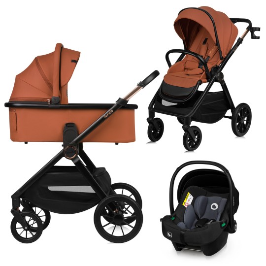 Lionelo Layla 3in1 Brown Rust — Passeggino multifunzione