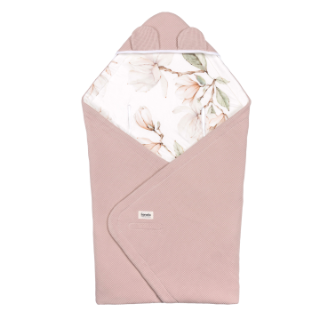 Lionelo Travel Swaddle Blanket Beige Magnolia — Copertina swaddle per seggiolino auto