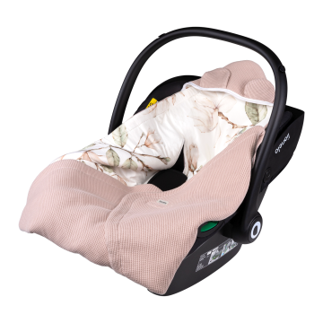 Lionelo Travel Swaddle Blanket Beige Magnolia — Copertina swaddle per seggiolino auto