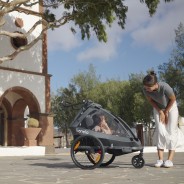 Lionelo Cama Grey Stone — rimorchio per bicicletta con funzione passeggino