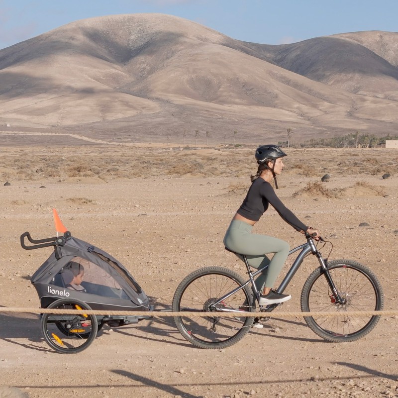 Lionelo Cama Grey Stone — rimorchio per bicicletta con funzione passeggino