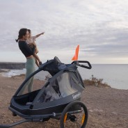 Lionelo Cama Grey Stone — rimorchio per bicicletta con funzione passeggino