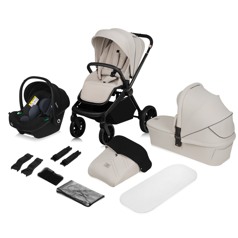 Lionelo Mika Plus 3 in 1 Beige Sand — Passeggino multifunzionale