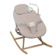 Lionelo Dalia Set Grey Stone Natural — Seggiolone pappa e Sdraietta a dondolo per bambini