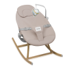 Lionelo Dalia Set Grey Stone Natural — Seggiolone pappa e Sdraietta a dondolo per bambini