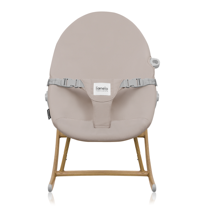 Lionelo Dalia Set Grey Stone Natural — Seggiolone pappa e Sdraietta a dondolo per bambini